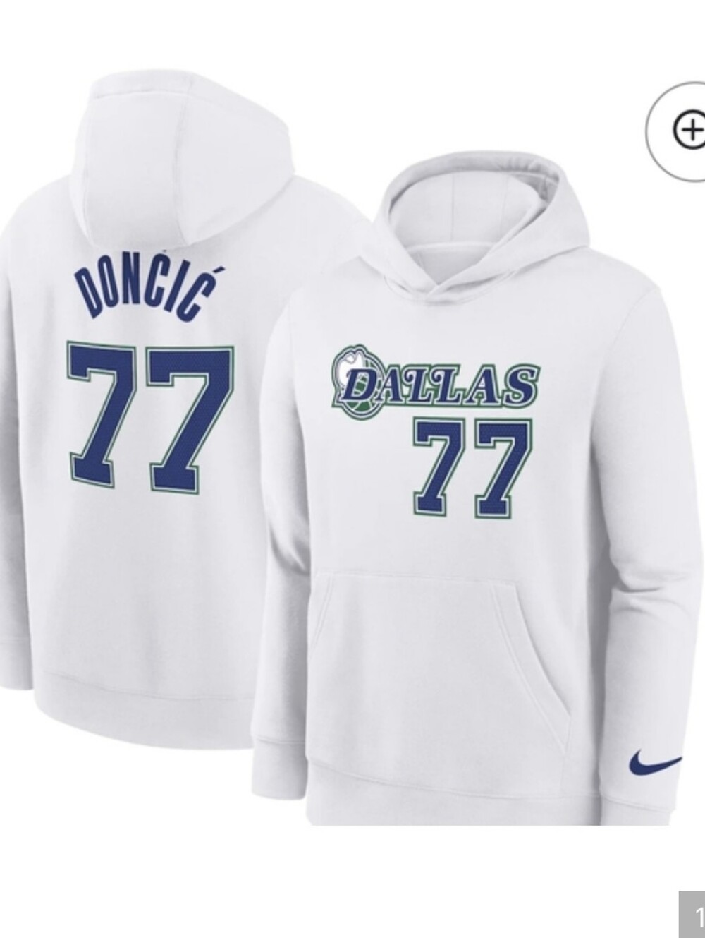 White Nike Dallas 77 Hoodie, Medium